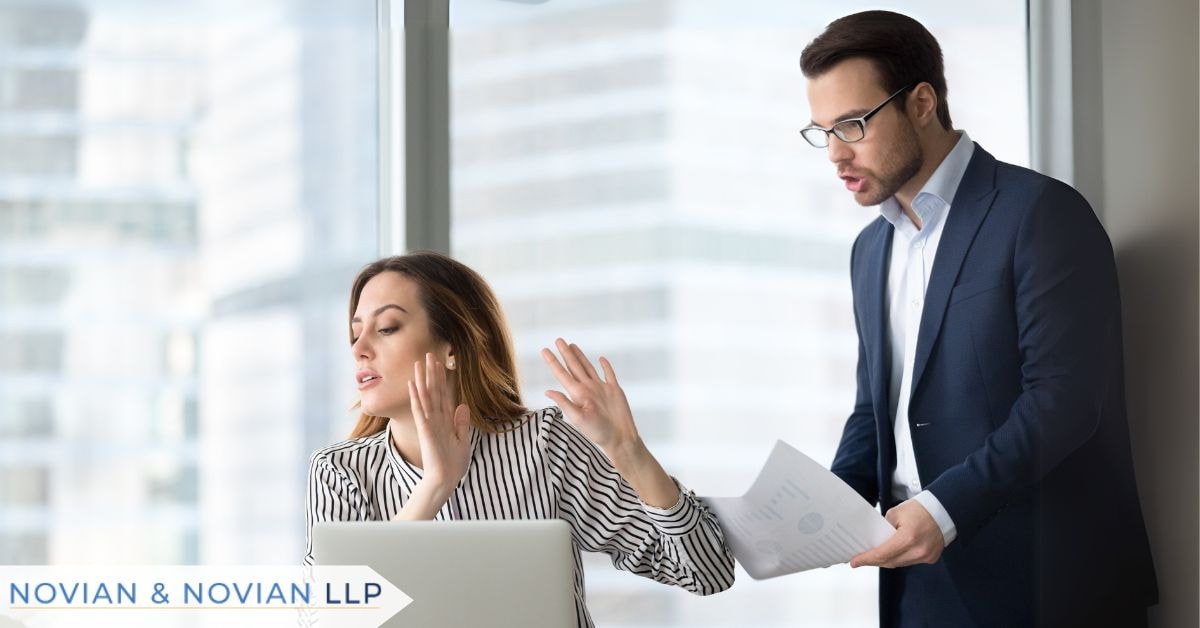Common employer mistakes in EEOC cases — manager confronting an employee
