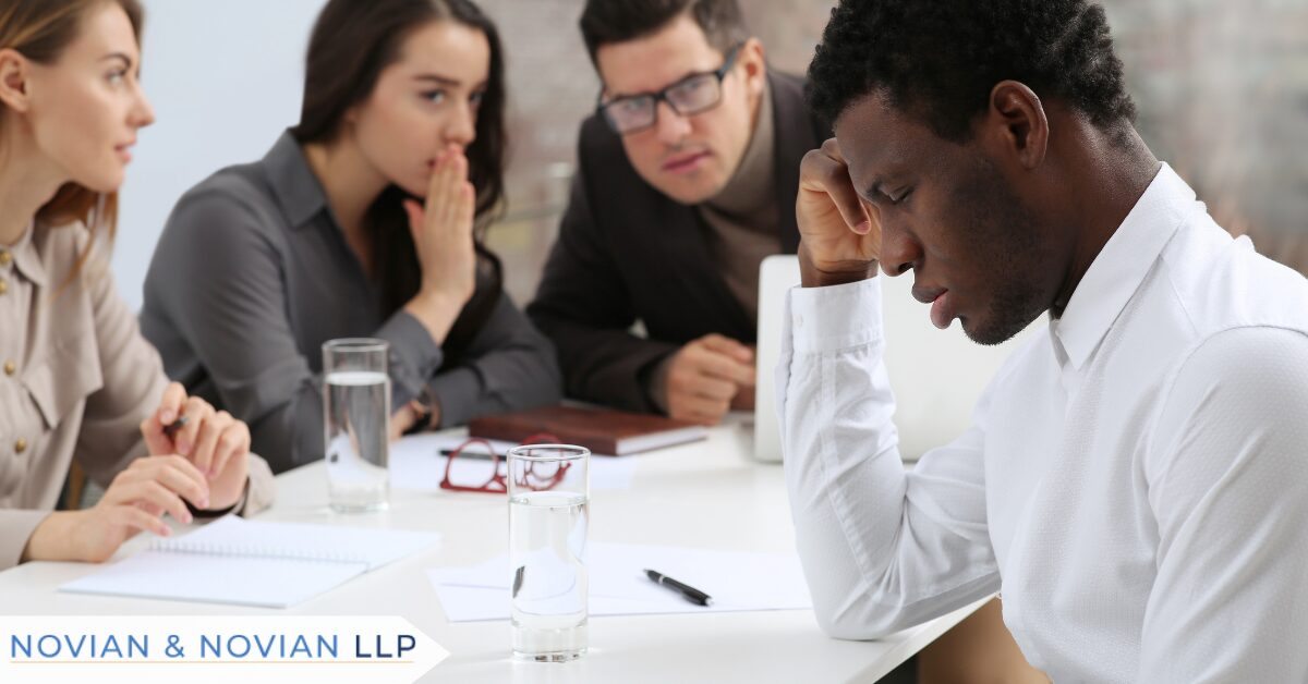 EEOC complaint process — employee facing discrimination during a workplace meeting